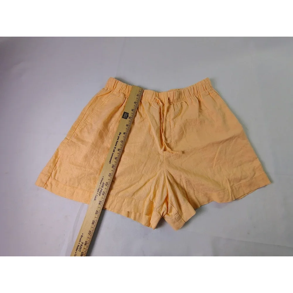 GAP Womens Shorts Sz S Peach Linen Rayon Blend Elastic Drawstring Pull On Casual